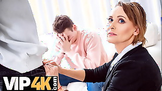 Tutor and stepmom engage in passionate sex, ignoring the boy's story.